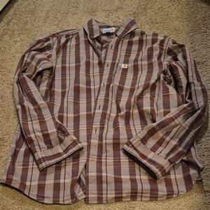 Carhartt Brown Casual Button Down Shirt